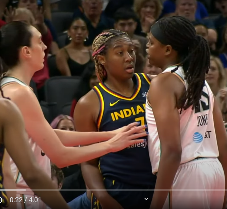 HEATED Moment, Aliyah Boston & Jonquel Jones In Caitlin Clark's 1st ...