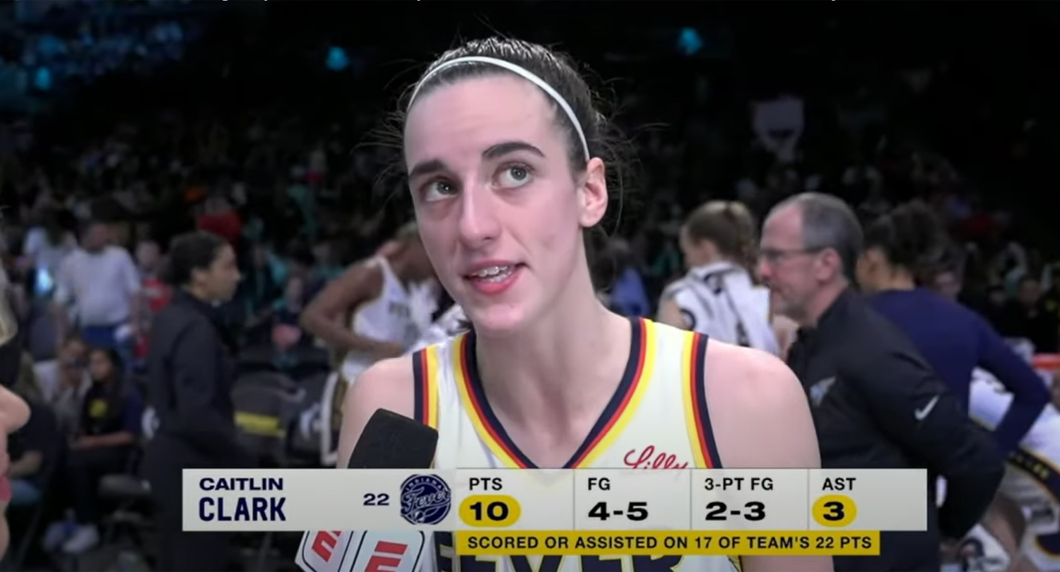 Caitlin Clark after scoring 10pts in the first quarter | Indiana Fever ...